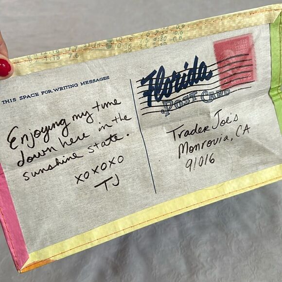 Trader Joe’s Plastic Reusable Shopping Tote Bag 6 Gallon Florida - Picture 4 of 14